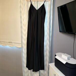 A New Day Black Satin Maxi Dress